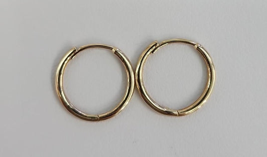 14k Yellow Gold Hoops