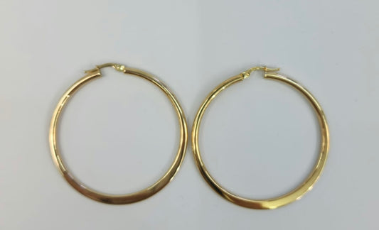 14k Yellow Gold Hoops - 40mm