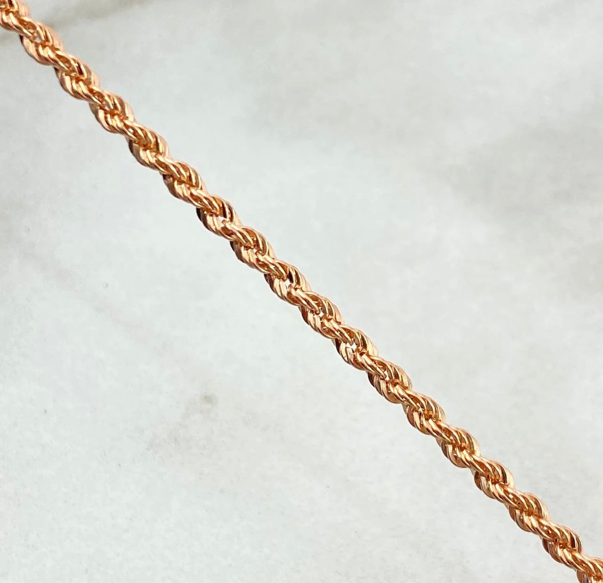 18k Rose Gold Rope Bracelet