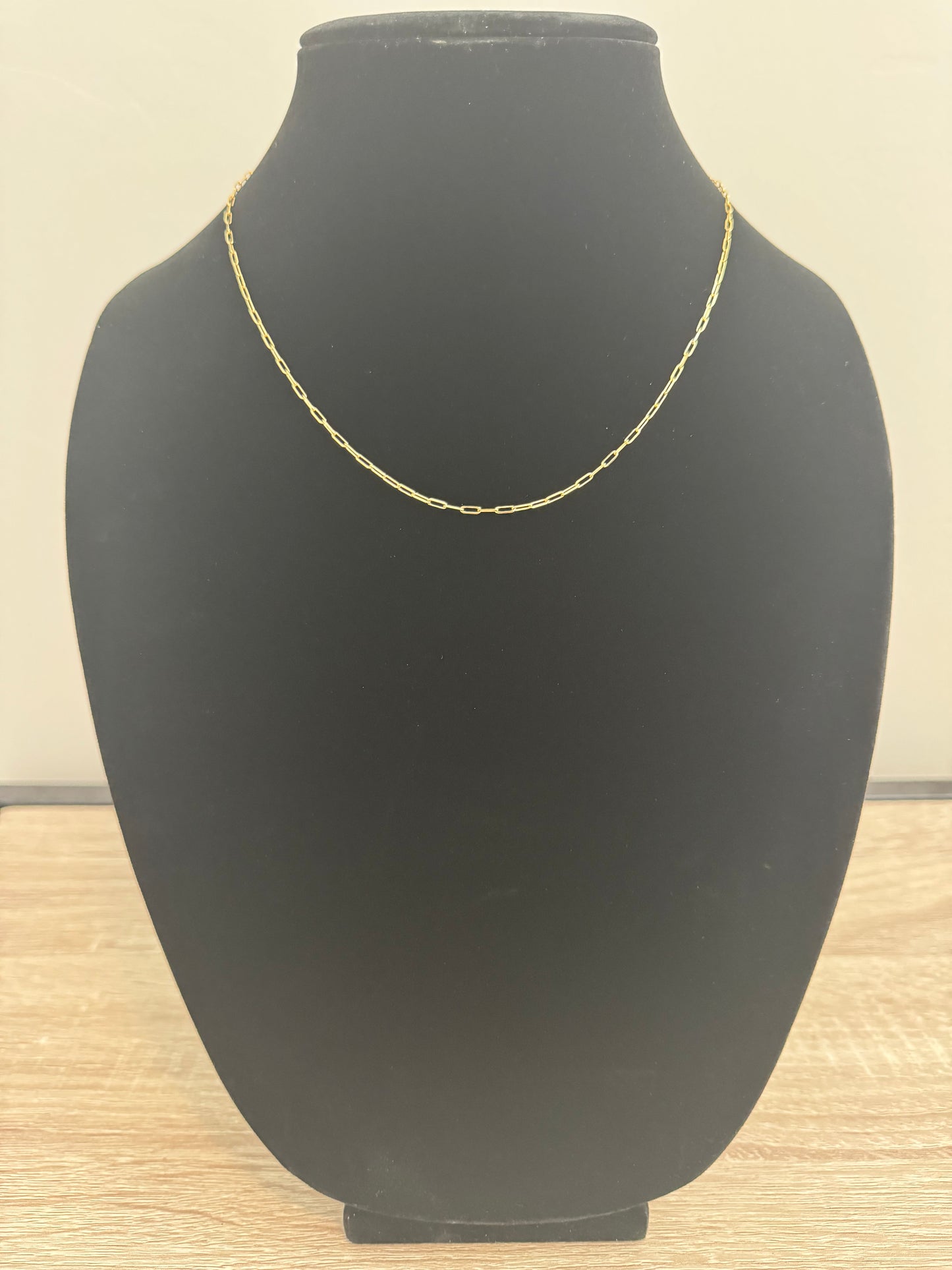 14k Solid Yellow Gold Paperclip Chain